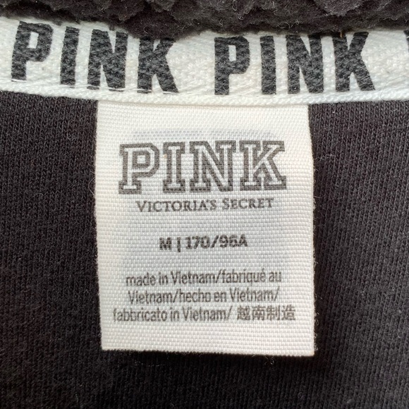 PINK VS grey thick sherpa full zip cozy sweater - Picture 8 of 16